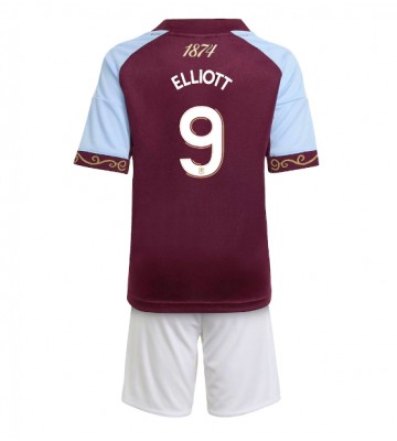 Aston Villa Harvey Elliott #9 Hjemmebanesæt Børn 2025-26 Kort ærmer (+ korte bukser)